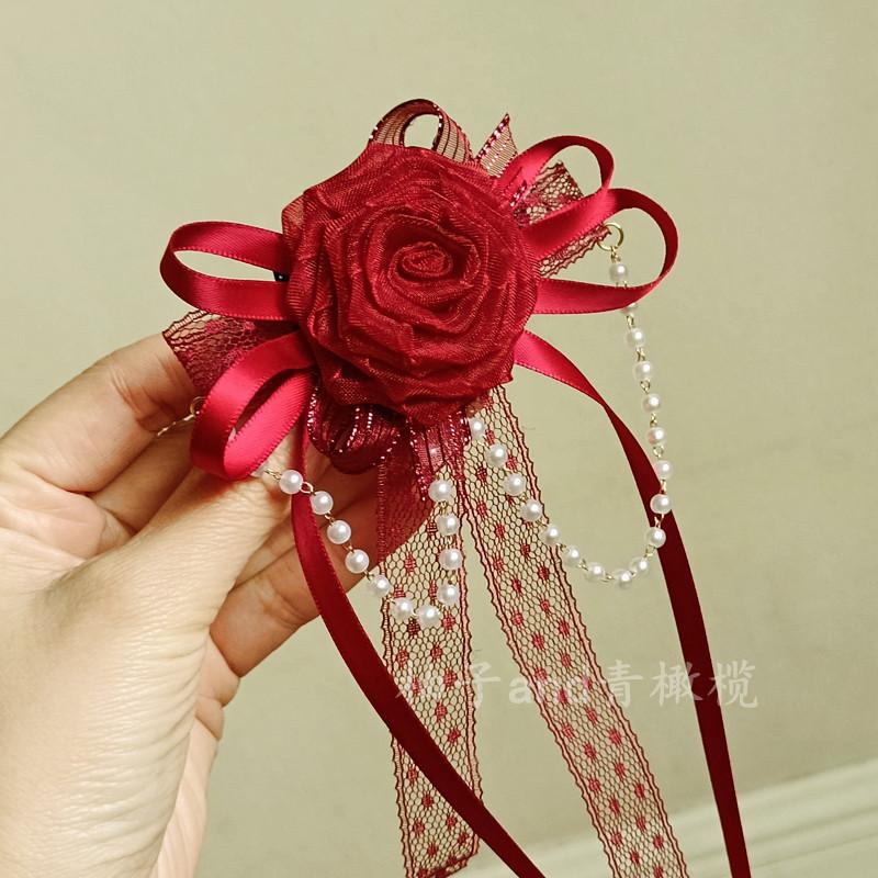 

Red Lolita Headband Hairpin Silent Manor Galaxy Bright Butterfly Small Goth Top Hat Rose Girl Hair Accessories
