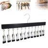 Closet Organizer Space Saving Hanging Closet Organizer Space-Saving Hat Scarf Clothespins for Jeans Skirts Hangers with Clips
