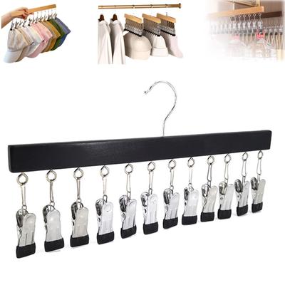 Schrankorganizer Platzsparend Hängender Schrankorganizer Platzsparend Hut Schal Wäscheklammern für Jeans Röcke Kleiderbügel mit Clips