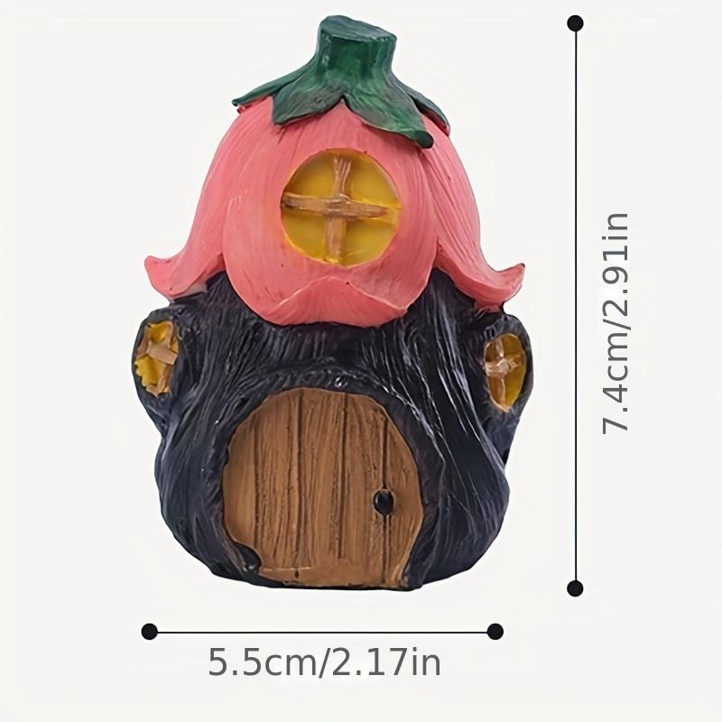 1pc Garden mushroom flower house small ornaments, flower bonsai resin decorations, fleshy moss micro landscape world landscaping