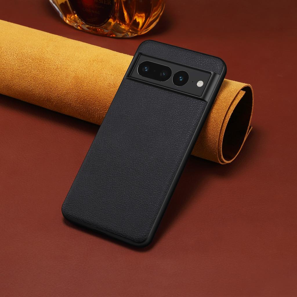For Google Pixel 7 Pro 5G Case Calf Texture Anti-Scratch PU Leather Phone Back Cover
