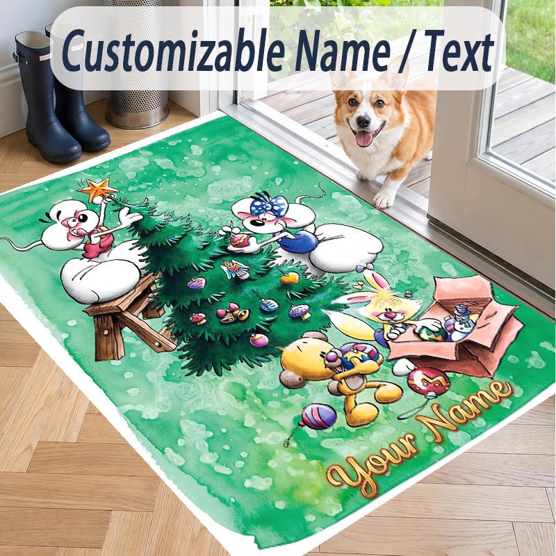 Custom Text Printed Rug Diddl Non Slip Floor Carpet For Home Room Decor