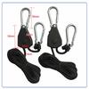 LUCKYBEE 1/8" Rope Ratchet, Adjustable, Easy To Use, with Hooks, Packing Straps, 150 Lbs Load Capacity, Full Locking, Secures and Secures for Moving a