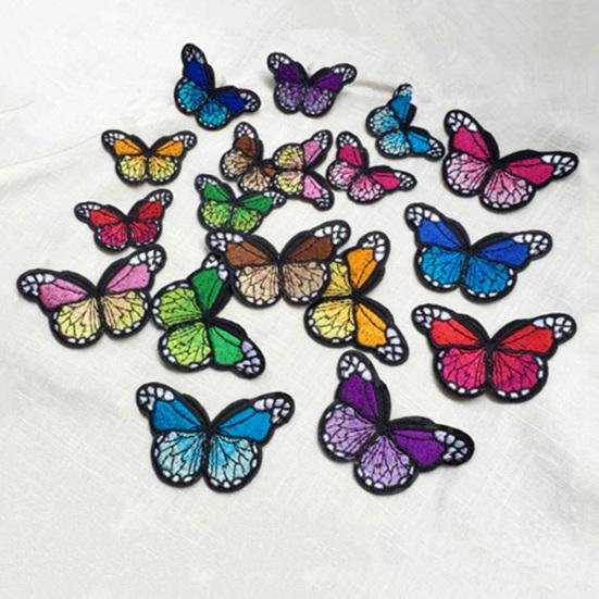 10Pcs/Set Butterfly Shape Clothes Sewing Patch Stickers Applique Clothing Decor