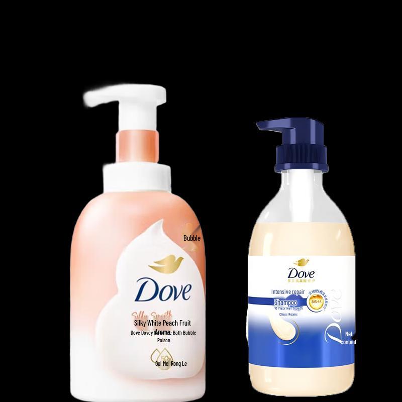 

Dove White Peach Shower Foam & Intensive Repair Shampoo Set