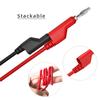 Bananenstecker zu Bananenstecker Messleitungssatz Stapelbare Bananensteckerdraht Messkabelleitung für Multimeter Elektrischer Messdraht