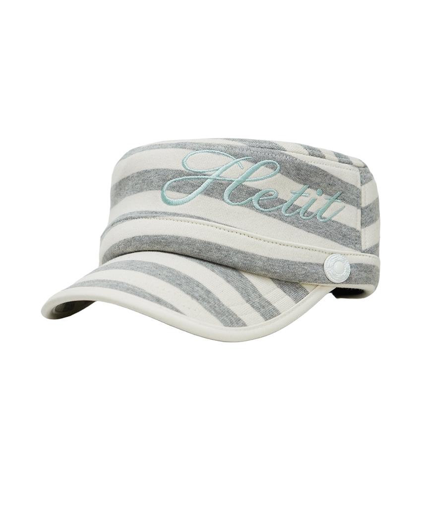 HETIT Stripe Military Cap (Light Gray)