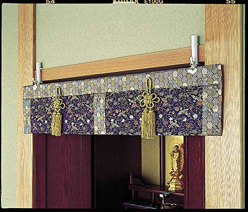 High-quality Gold Brocade Buddhist Altar Blinds, Bird of Paradise (large) 0