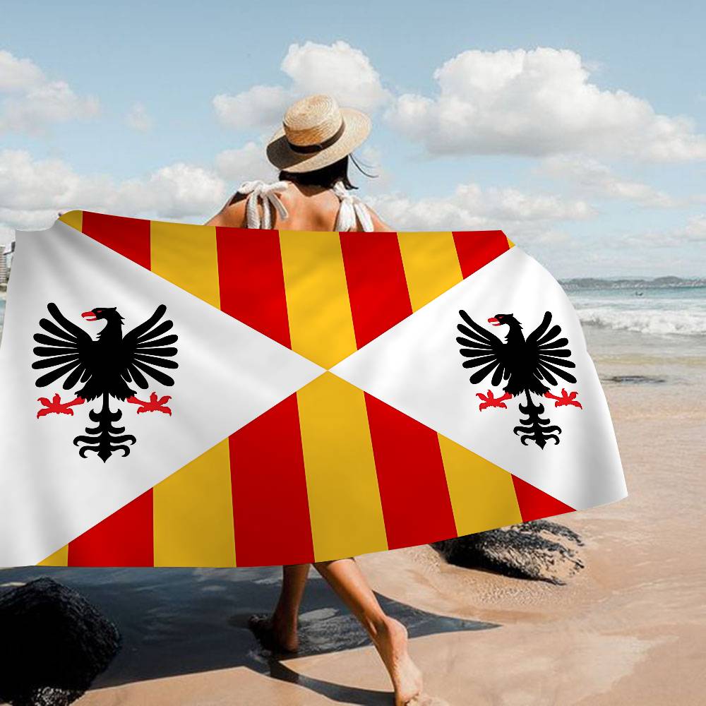 S-Sicilian Flag Fashion Microfiber Blanket Quick Drying Beach Towels Oversized Printing Super Absorbent Pool Towel Blanket