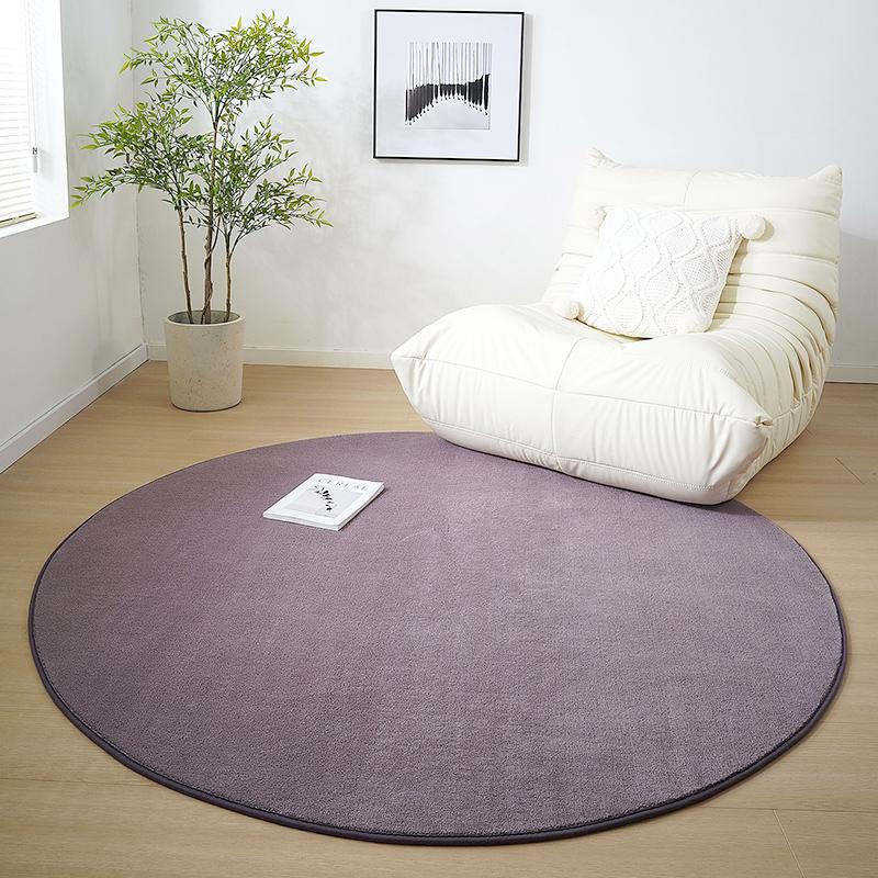 Minimalist Style Living Room Decoration Round Carpet Thick Plush Cloakroom Mat Solid Color Rugs for Bedroom Home Fluffy Soft Rug