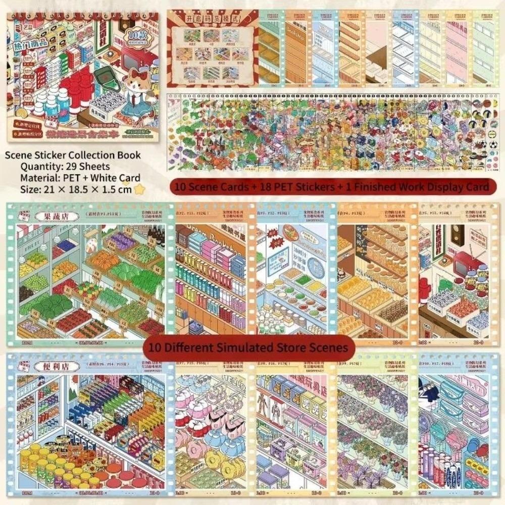 3D Cut Store Code Goods Sticker Kawaii Miniature Scene Sticker DIY Sticker Book  Home Furnishings