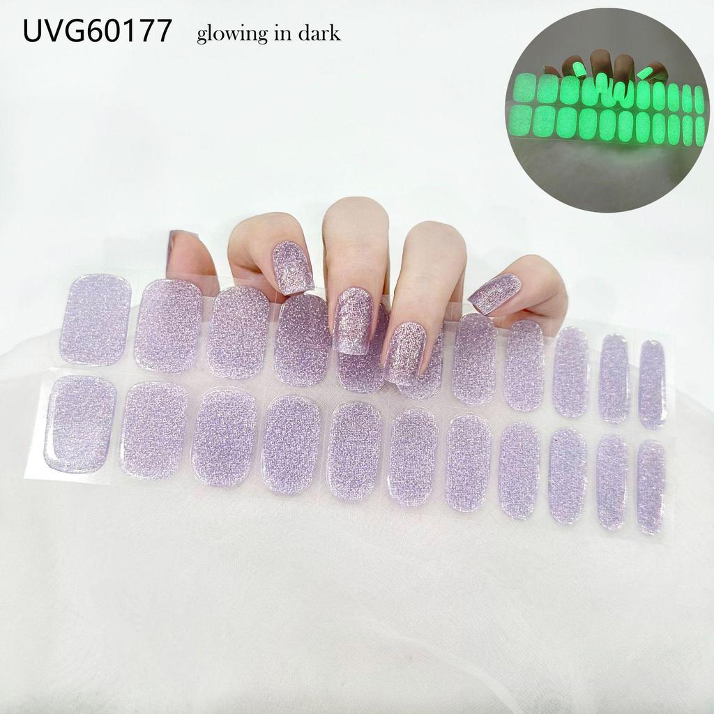 Transparent Nude UV Gel Nail Art Stickers: Semi-Cured, Semi-Baked Manicure Sheets