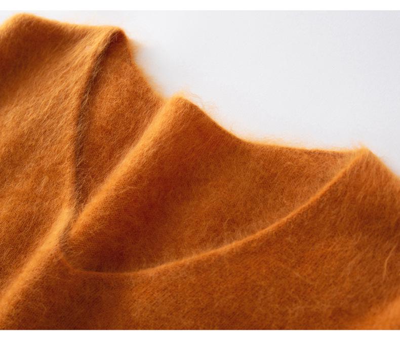Women's Trendy Cashmere Wool V-neck Long Sleeve Sweater - 2025 Autumn/Winter Collection