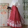 Women's Chinese Style Hanfu Set: Adult Pleated Mamian Long Half Skirt