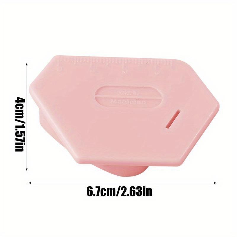 2pcs Magnetic Sewing Guide Hemmer Guide Sewing Ruler Sewing Machine Attachments Multifunctional Ruler Hemmer Guide for Quilting Pink