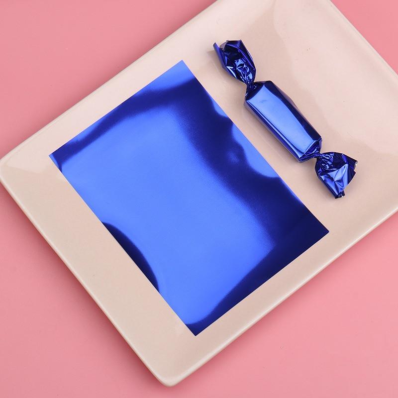 500 Stück 9x12cm Aluminiumbeschichtete Folie Einfarbige DIY Handgemachte Nougat Süßigkeiten Verpackung Milch Toffee Hülle