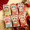 6pcs Gilded Lucky Money Bag Solid HongBao Creative Cartoon Snake  Red Envelope  2025 Year