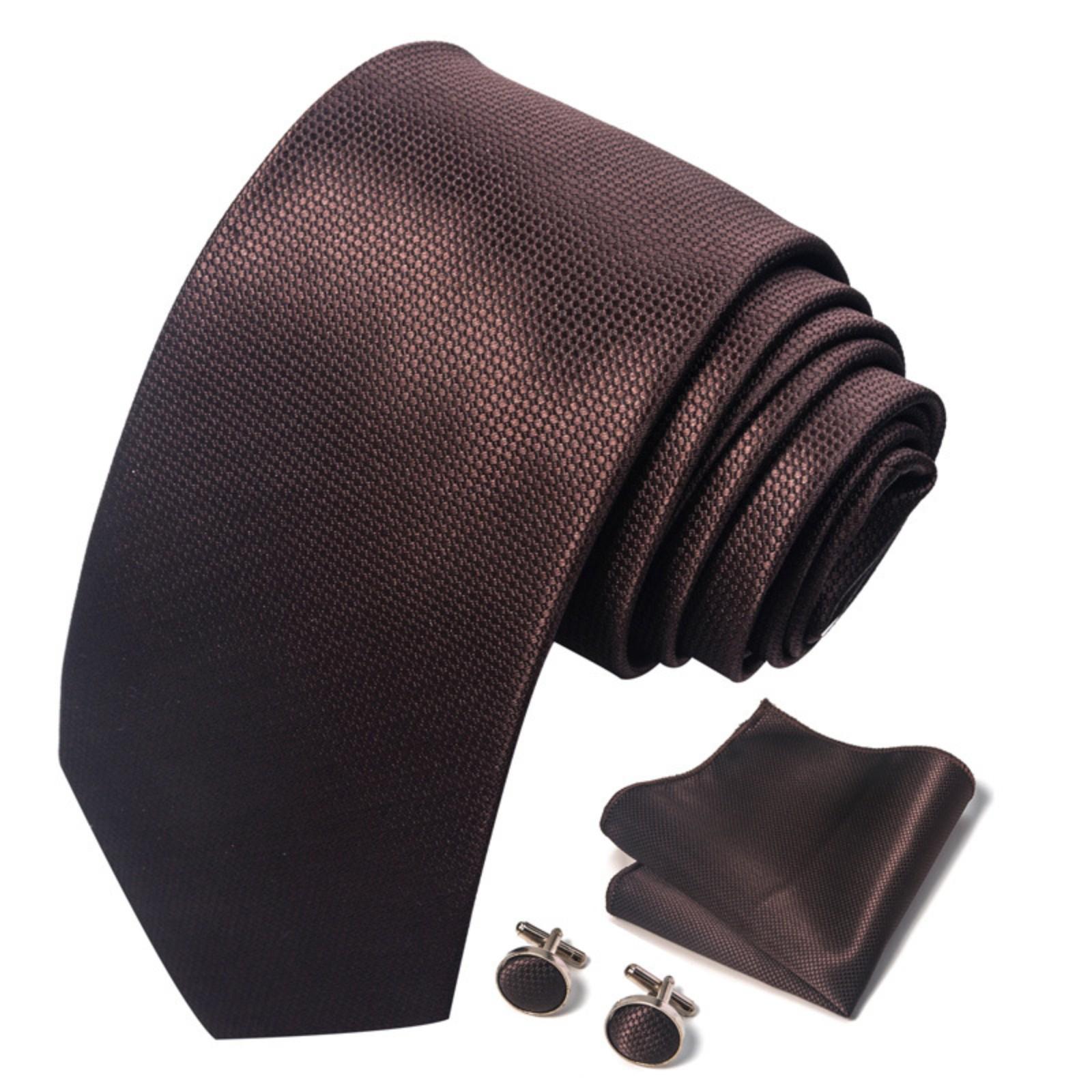 

Мужской деловой профессиональный полосатый галстук свадебный костюм аксессуары полиэстер галстук мужской One Size коричневый