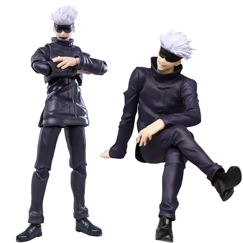 Interesting Toys Boys Jjk Anime Figure Gojo Satoru Sitting Action Figure Gojo Toys Gojo Figurine Ornament Collection Decoration Gifts 18Cm