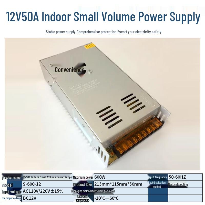 220V To 12V/24V/5V DC Power Supply for LED Strip Lights - 5A/10A/30A, 60W Transformer