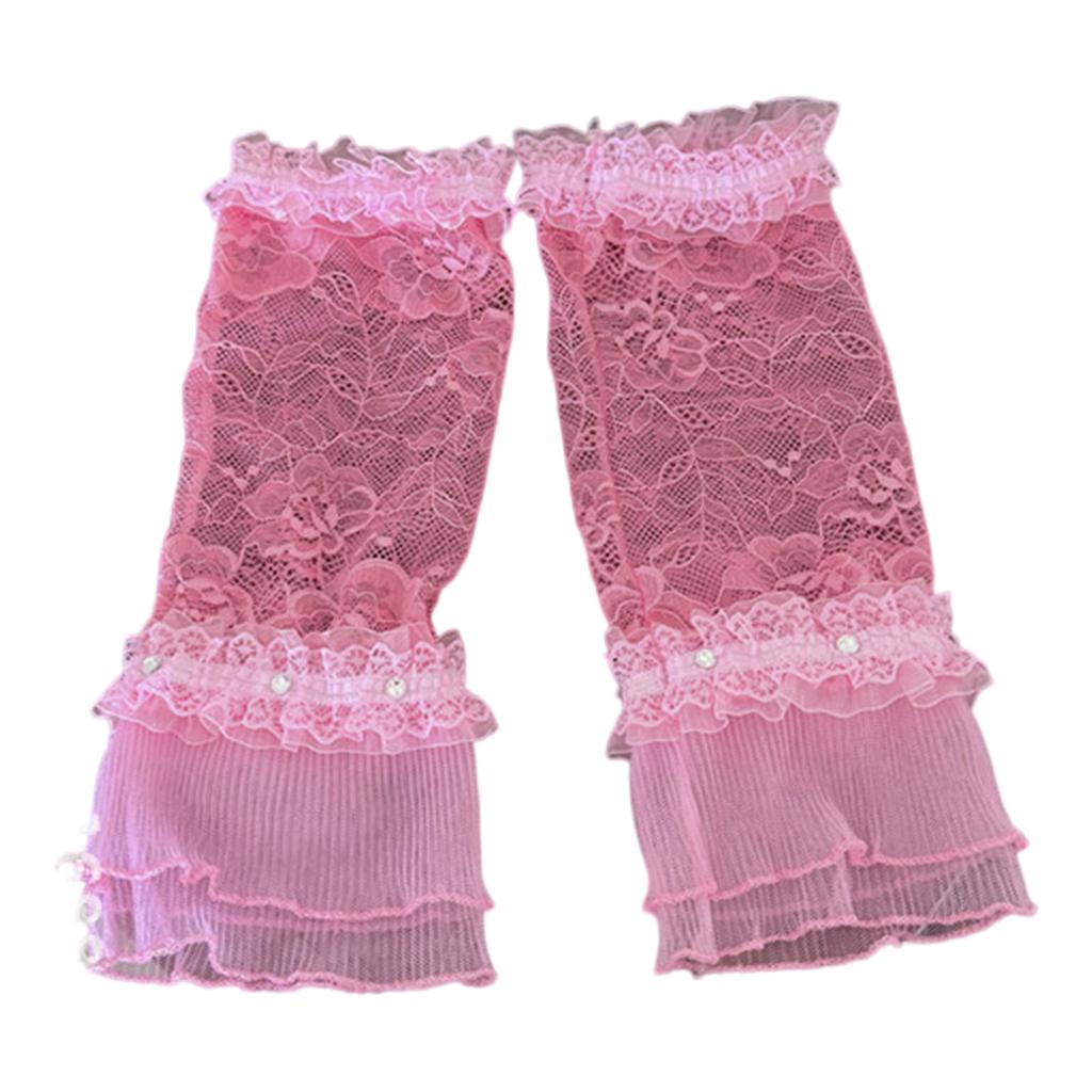 Elegant Lace Gloves With Rhinestone Bow Decor For Weddings Parties And Daily Outfits Soft Nylon Arm Sleeves