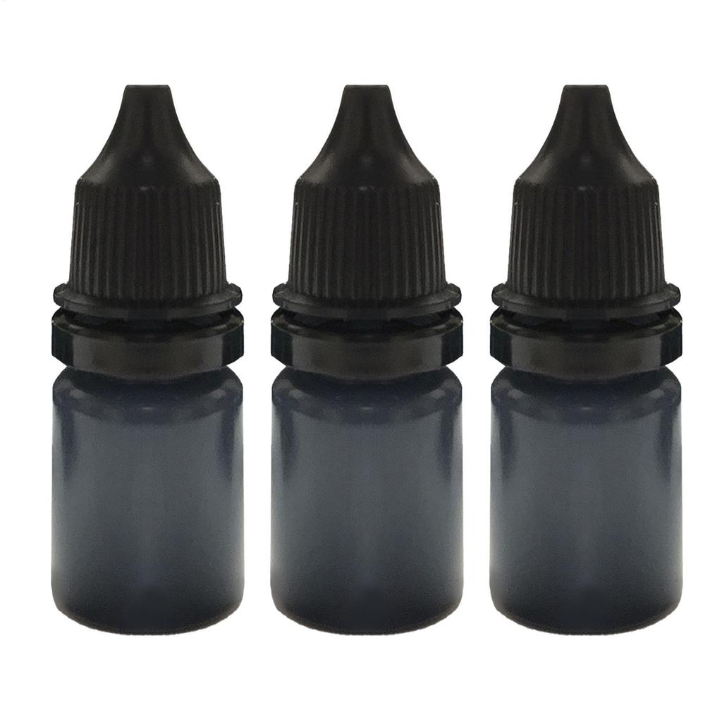 3pcs Refill Ink for Stamp confidential privacy seal ink quick-drying Multipurpose Stamp Refill Ink 10ml 3pcs black ink Refills