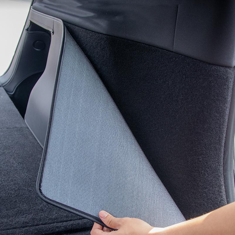 Rear Trunk Both Side Guards For Tesla Model Y Juniper 2025 2026 PU Leather Surface Corner Protection Cargo Liner Anti-dirty Pad
