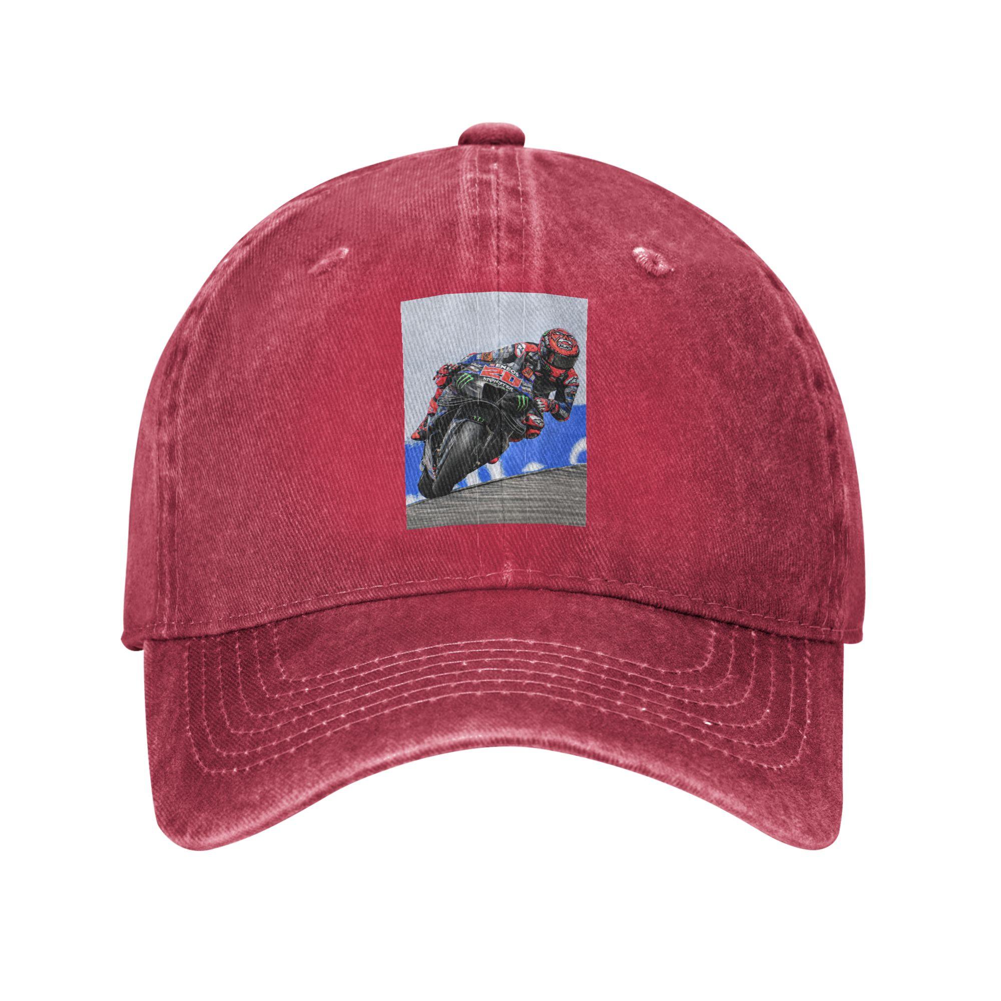 Fabio Quartararo French Motorcycle Racer Baseball Caps Denim Hats Outdoor Adjustable Casquette Hip Hop Baseball Cowboy Hat One Size