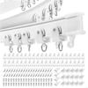 62KD Flexible Curtain Track 5 Meter White Ceiling/Wall Mount Rails Kits for Drapery