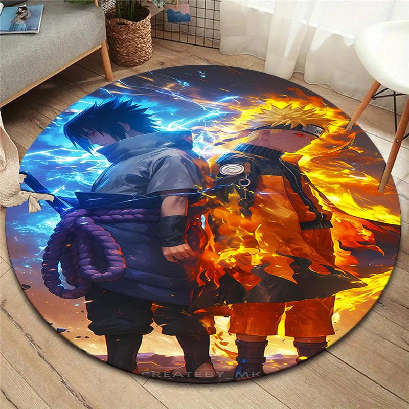 Naruto Runder Teppich Teppich Für Wohnzimmer Schlafzimmer Sofa Spielzimmer Dekor Rutschfeste Fußmatte