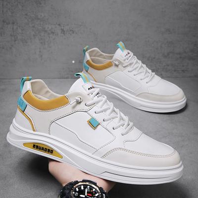 Fashion Men's White Sneakers Summer Men Comfortable Vulcanized Shoes Light Non-slip Travel Running Walking Shoes Casual Leather Footwear