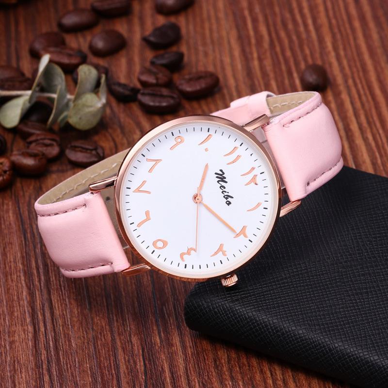 Watch Creative Pu Simulation Leather Strap Quartz Watch Men'S And Women'S Watch, Gift Watch