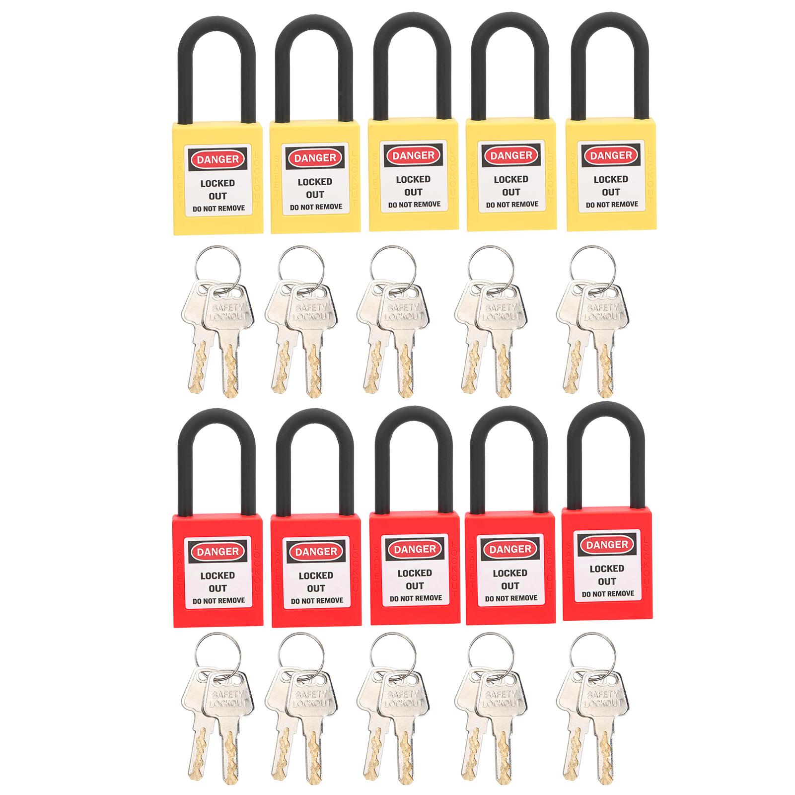 

5 Sets Lockout Lock 38mm Nylon Engineered Dustproof Security Padlock for Industrial Site