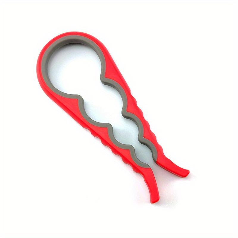 4-in-1 Multifunctional Jar & Bottle Opener Ergonomic Easy-Grip Kitchen Tool Non-Slip Plastic Can Opener for Cans and Bottles