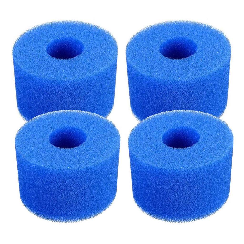 

Моющийся губчатый картридж из пеноматериала, подходящий для многоразового использования в бассейне, поролоновый фильтр One Size синий