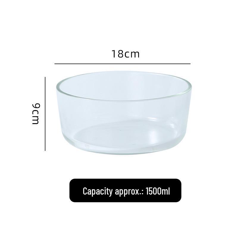 Nordic Heat-Resistant Glass Bowl - Creative Round Salad & Fruit Serving Dish