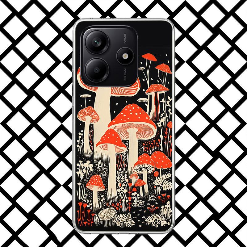 Colorful Mushroom Phone Case for Xiaomi Redmi Note 15 14 14S 13 12 12S 11 Pro Plus 11E 11T 11S 10S 5G Soft Cover Fundas Redmi No