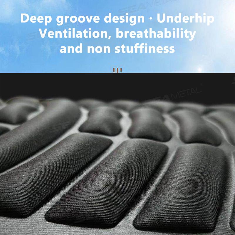 SEAMETAL Poduszka na siedzenie motocyklowe 3D Komfortowa poduszka powietrzna Pokrowiec z żelem Antypoślizgowa podkładka ochronna Moto Uniwersalna