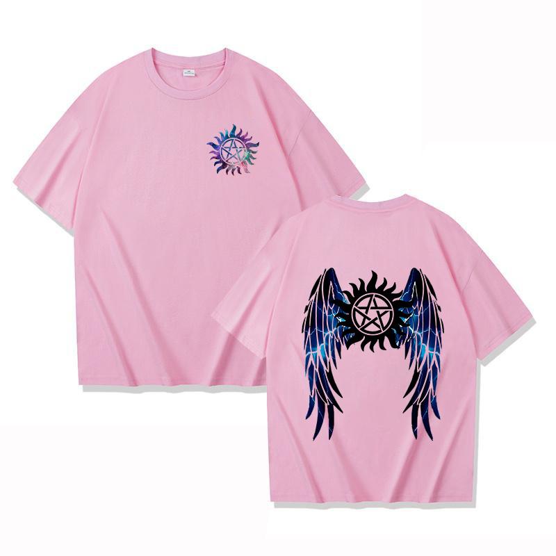New Supernatural Print T Shirt Short Sleeve O Neck Loose Women Men Summer Cool T Shirt Tee Personality Shirt Tops Tees