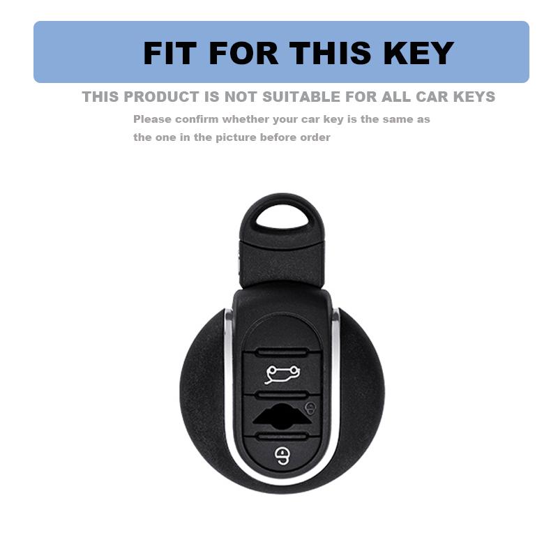 Gold Edge TPU Keylsss For Mini Cooper S One Countryman Clubman F54 F55 F56 F57 F60 Car Key Shell Fob Cover Case Chain Ring