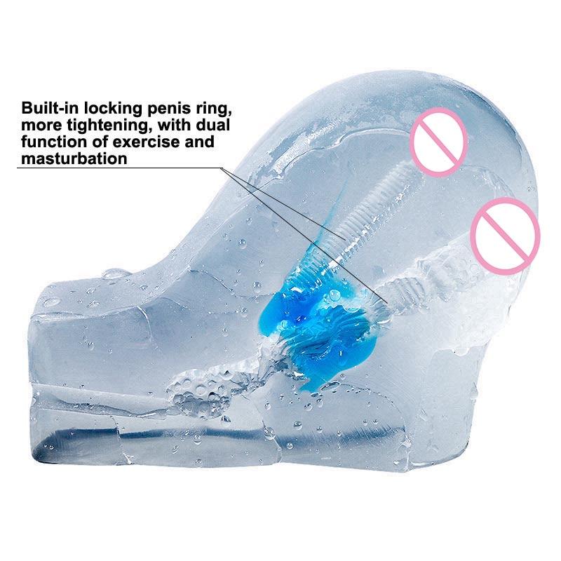 Male Masturbator Soft Transparent Sex Dolls 3D Realistic Anal and Vagina Pussy Cup Sex Toys for Men