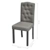 VidaXL 2x Chaise de Salle à Manger Tissu Gris Chaise à Manger Cuisine Meubles 242223