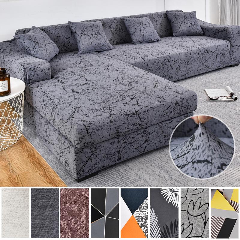 Sofa Cover Geometric Couch Cover Pets Corner L Shaped Chaise Longue Sofa Slipcover 1Pc
