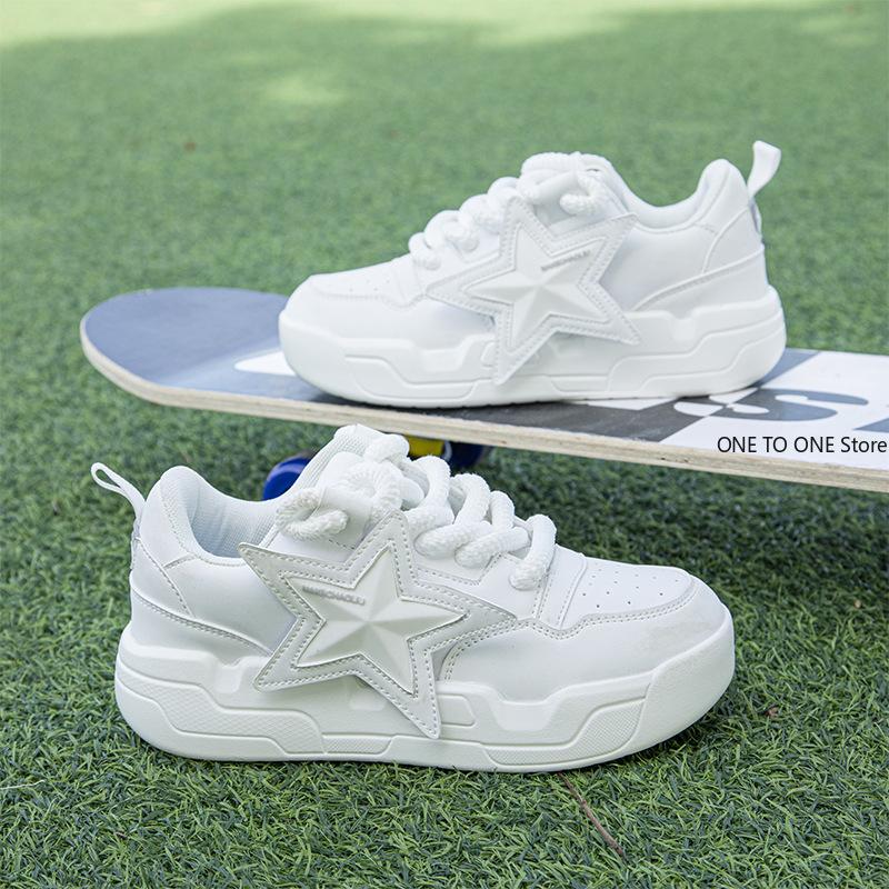 New Star Couple Design Aesthetic Bread Shoes Women Men 2024 Leisure Sports Board Shoes Y2k Student Fashion Versatile Sneakers
