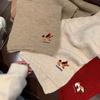Japanese Cartoon Cute Embroidered Puppy Scarf Female Autumn and Winter Fashion Warm Student Versatile Knitted Neck Scarf