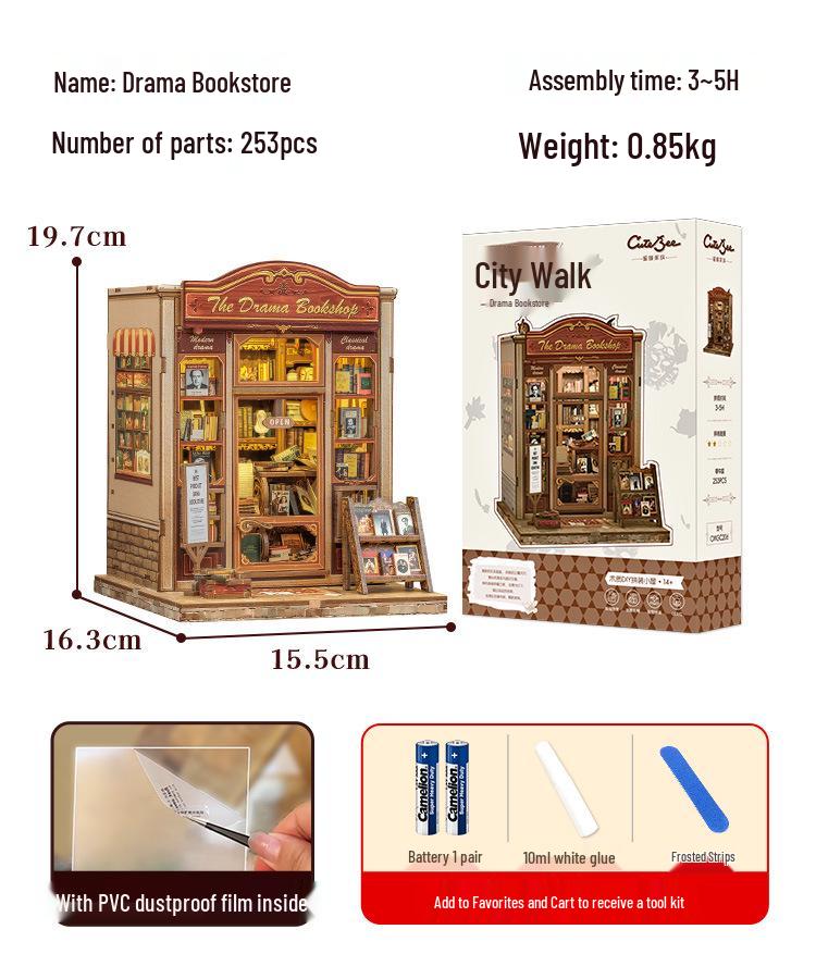 Cutebee Japanese Ramen Shop 3D DIY Miniature Wooden Model Toy
