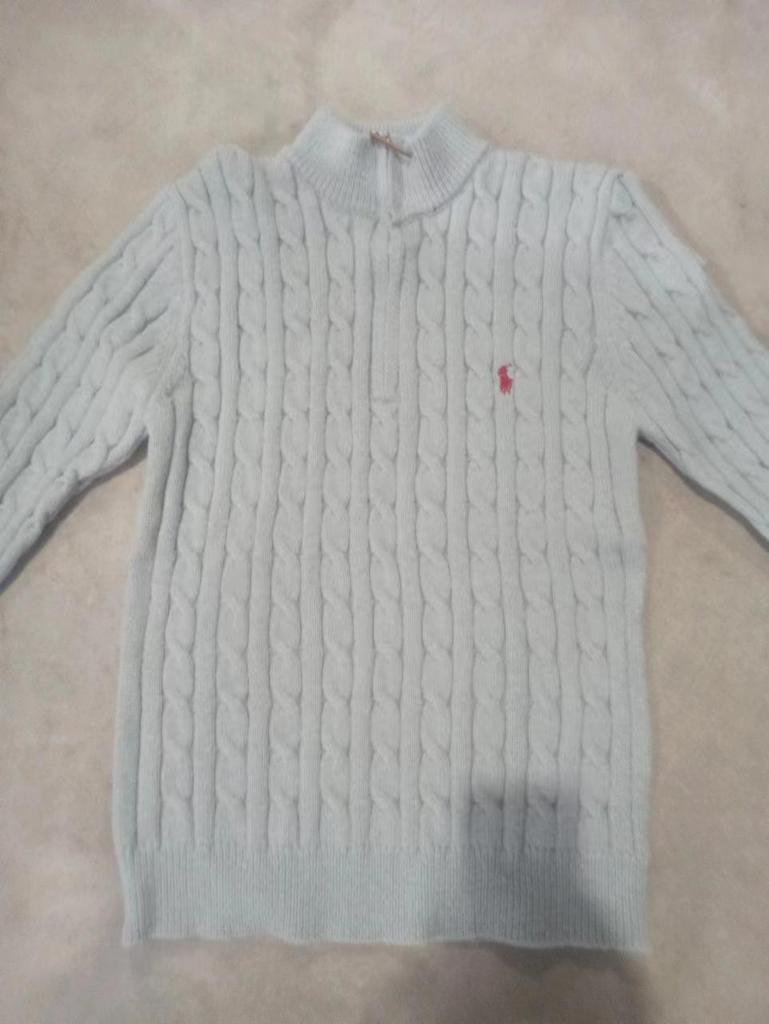 Sweter męski/damski z wełny z warkoczowym splotem, z okrągłym dekoltem - Modny i wszechstronny.