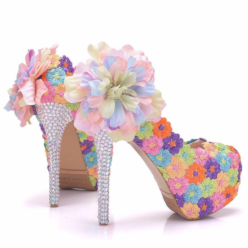 Scarpe da Donna Taglie Forti 35-41 Estive Eleganti Tacco Alto Piattaforma Matrimonio Festa Sera Décolleté Scarpe Casual con Lacci