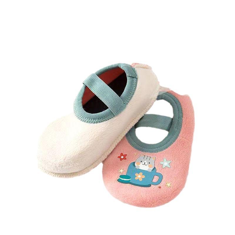 Children's Non-Slip Velvet Lined Warm Floor Socks for Toddlers - Indoor Use, Spring To Winter