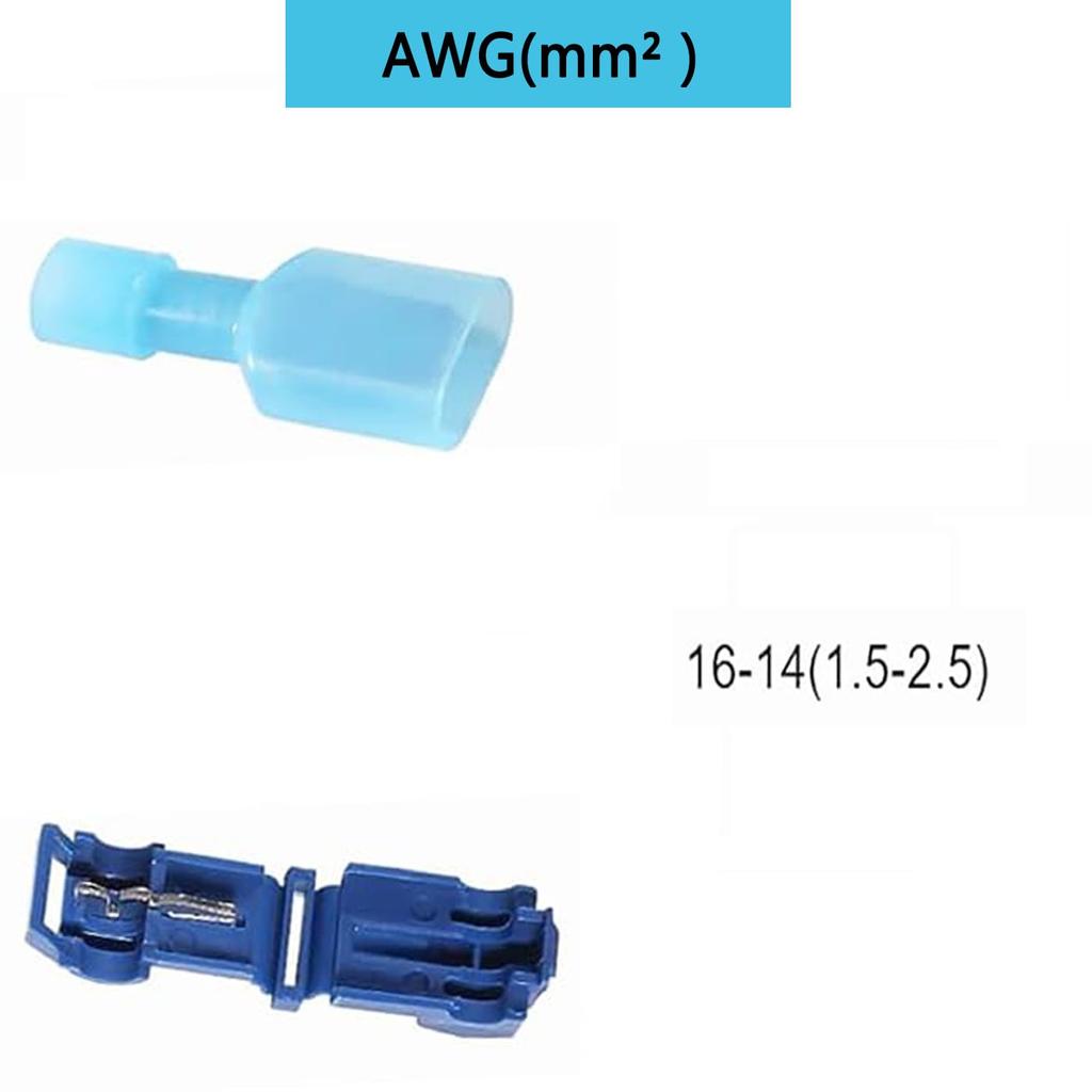 200 Pieces 100 Pairs T Type Wire Connector Kit Flat